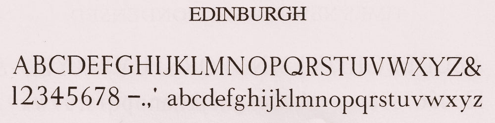 14pt Edinburgh Brass Type + Q&S