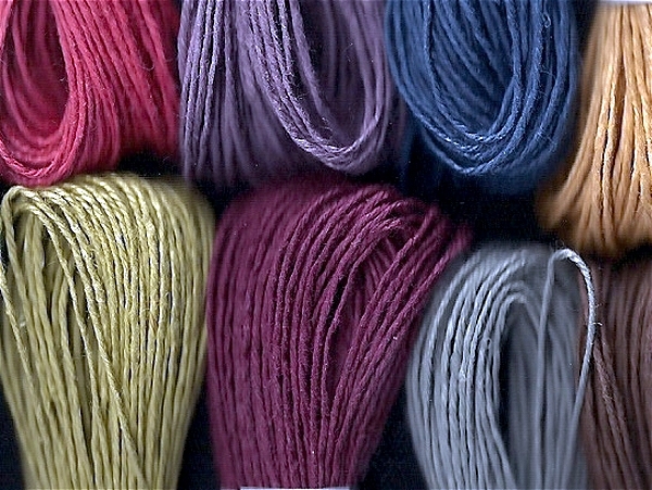 dyed linen thread