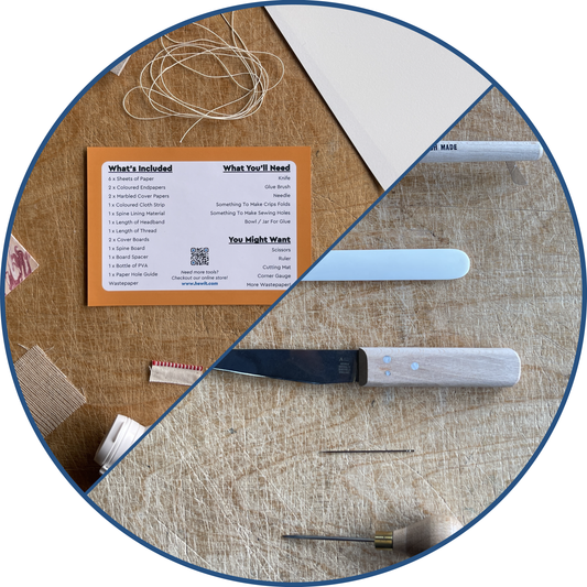 Beginners Bookbinding Kit - Materials & Tools