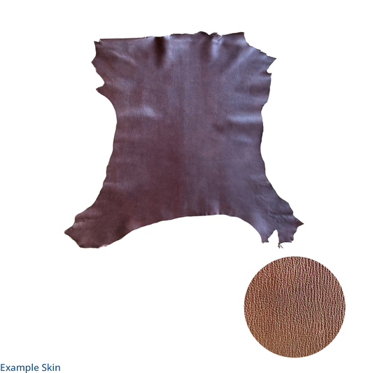 Aniline Lacquered Goat - Mahogany