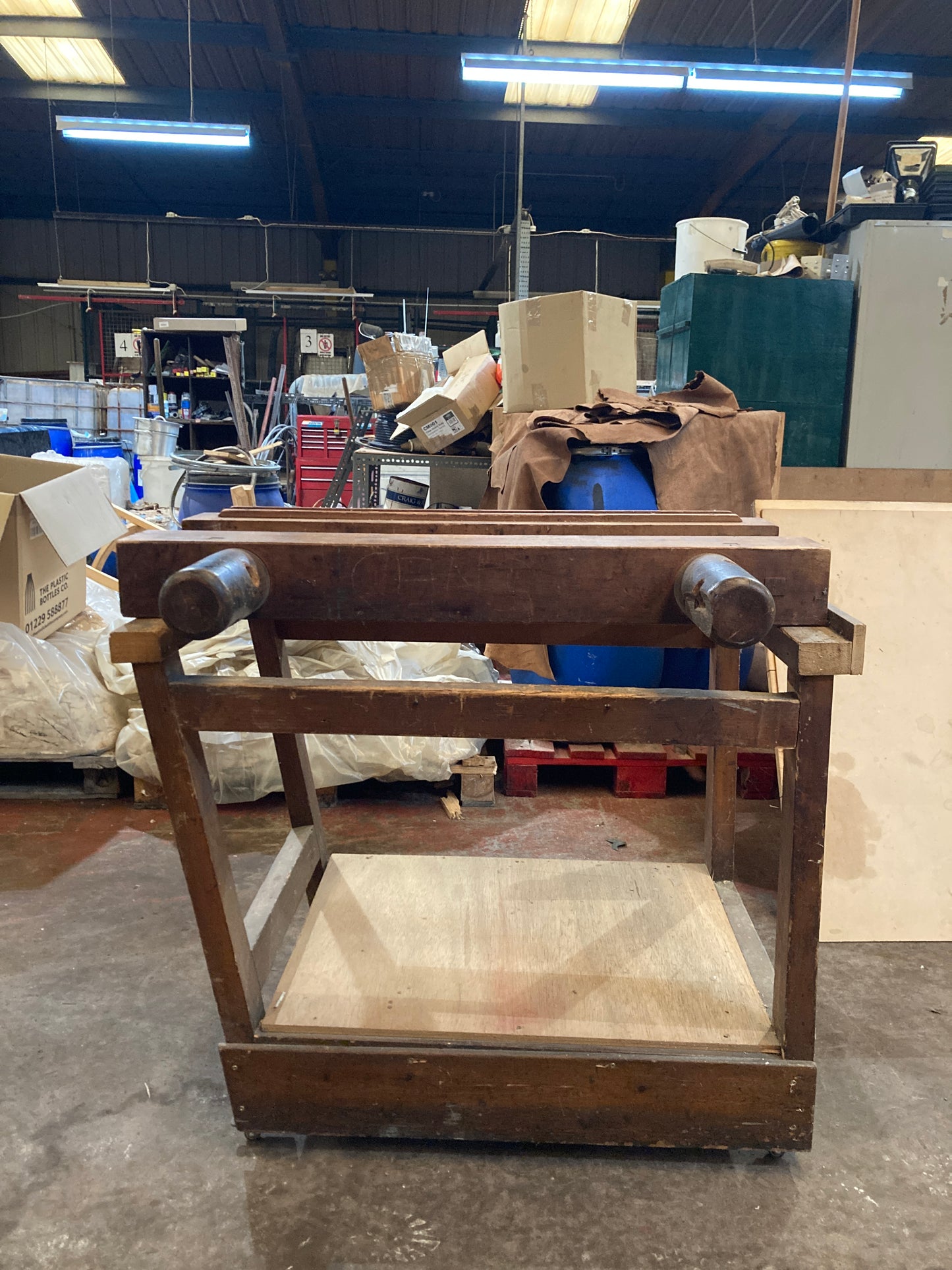 Tub and Laying Press on Wheels