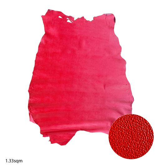 Embossed Pig Skin - Red