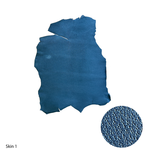 Embossed Pig Skin - Blue